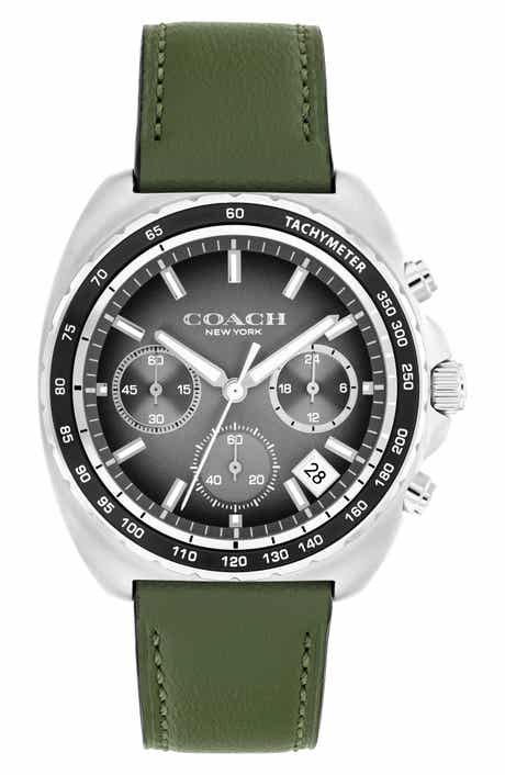 COACH Charter Leather Strap Watch
