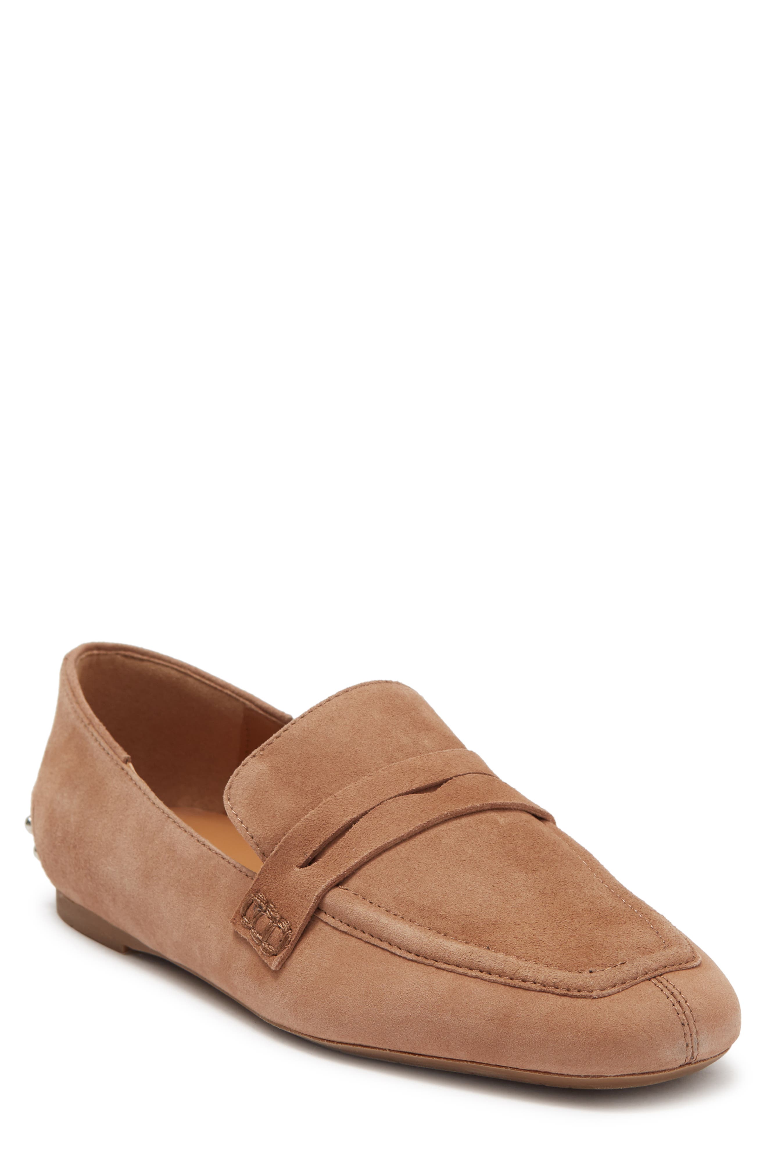 Julia Water Resistant Penny Loafer, Main, color, LIGHT TAUPE