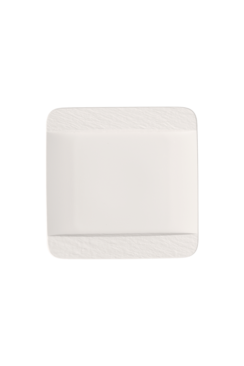 Manufacture Rock blanc Square Dinner Plate, Main, color, white