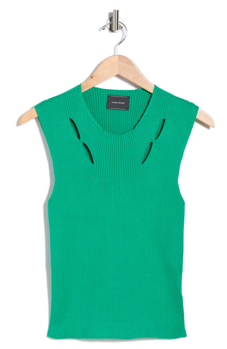 Longchamp Sweater Tank, Alternate, color, Grass