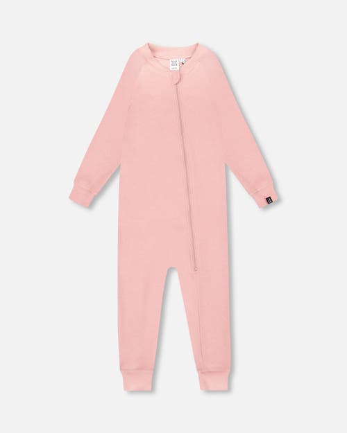 Deux Par Deux One-piece Thermal Underwear In Pink