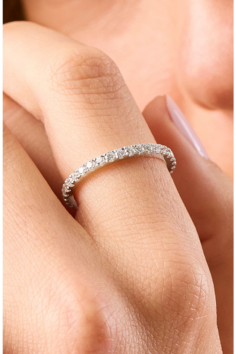 Audrey 18k Gold Diamond Band Ring, Alternate, color, 18KW