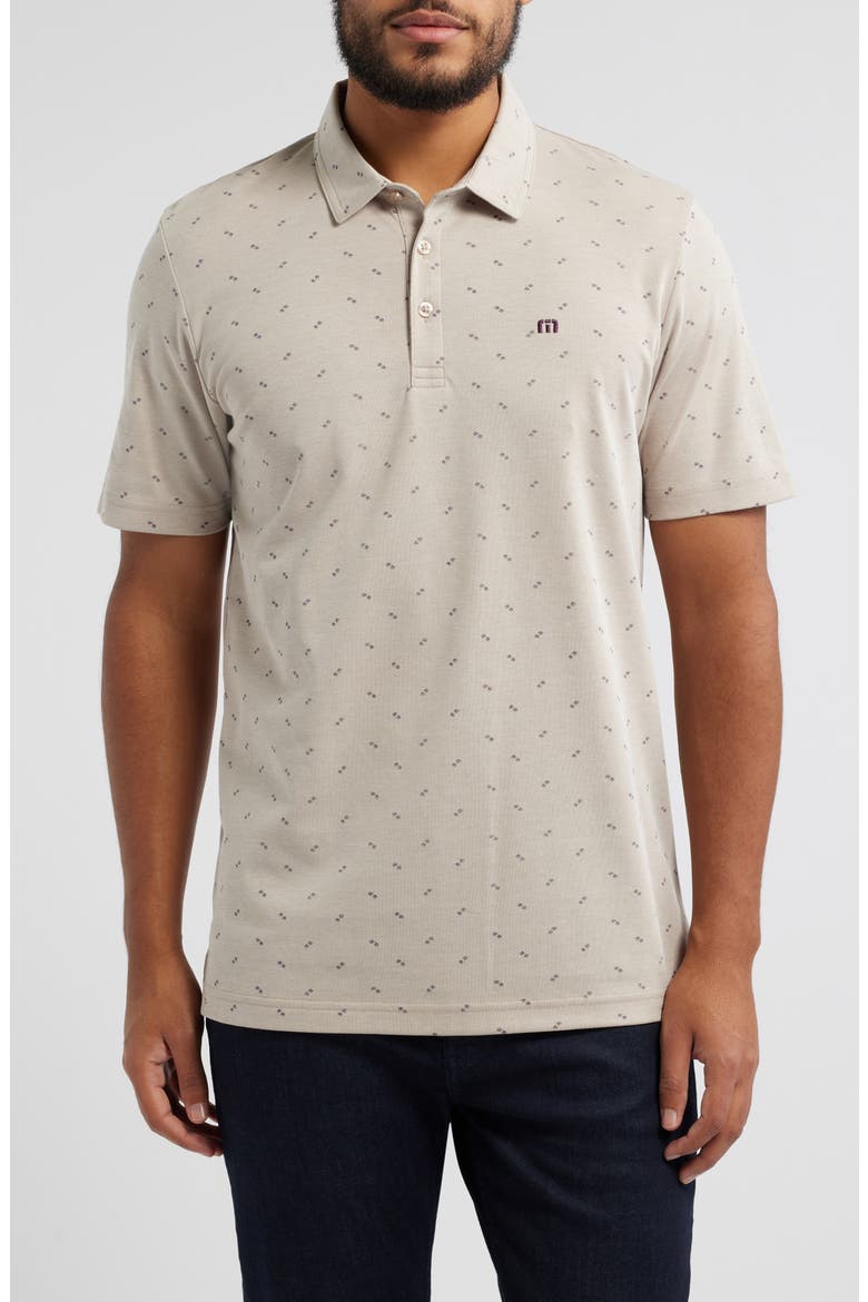 Canyon Hike Dot Print Polo, Main, color, OXFORD TAN