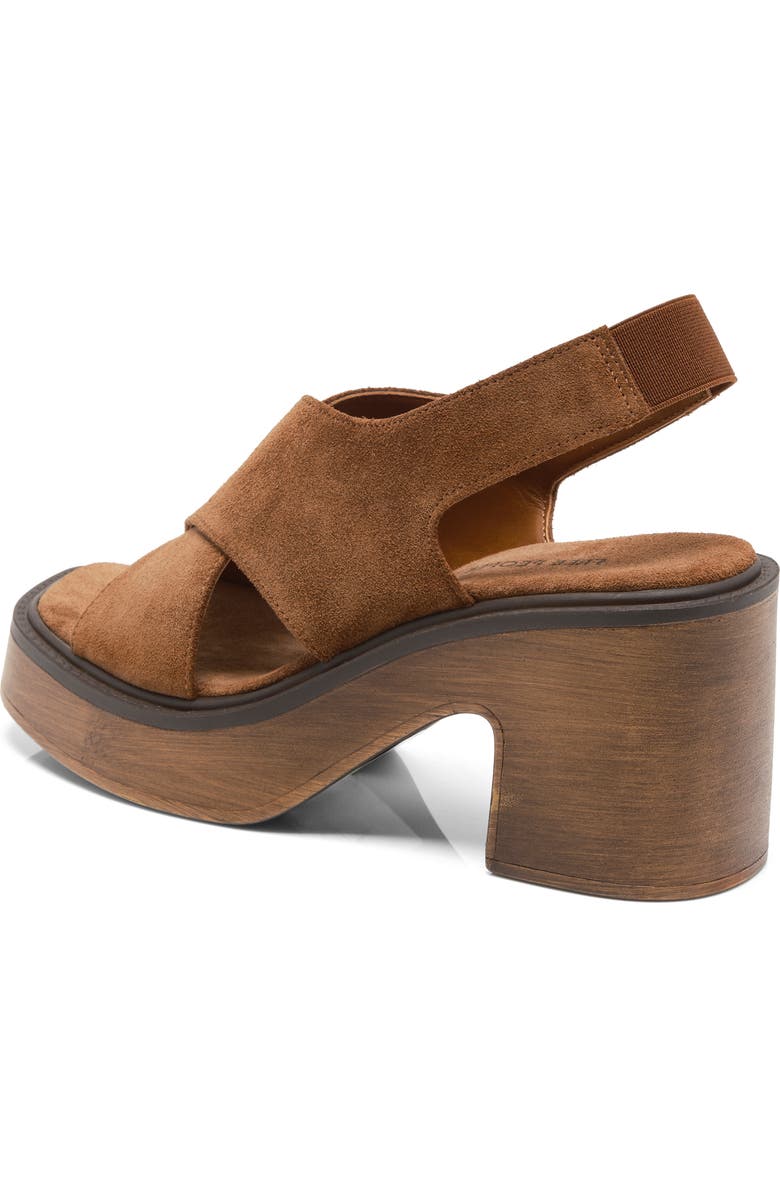 Free People Cora Slingback Platform Sandal, Alternate, color, Cognac Suede