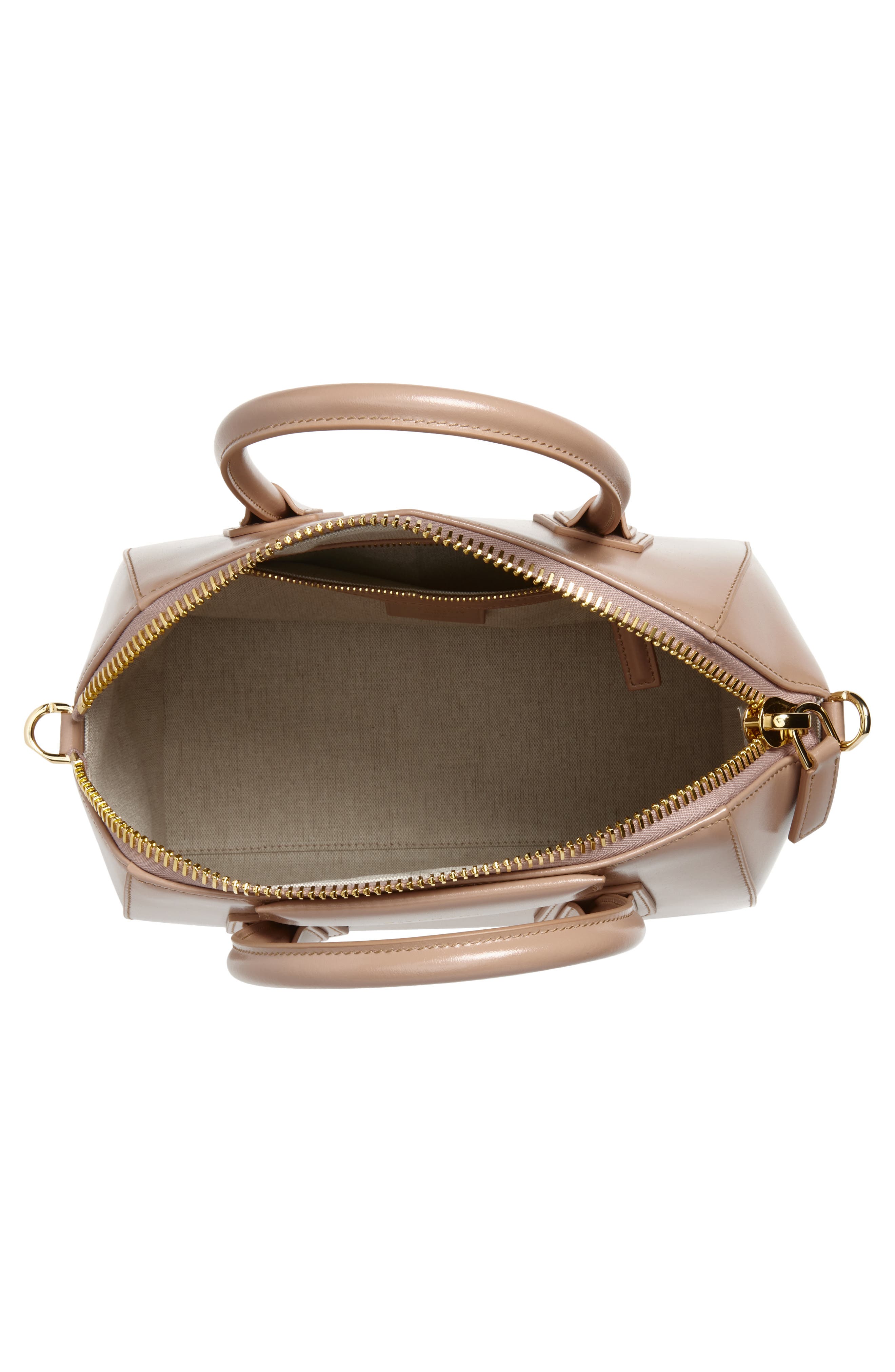 Small Antigona Leather Satchel, Alternate, color, BLUSH PINK