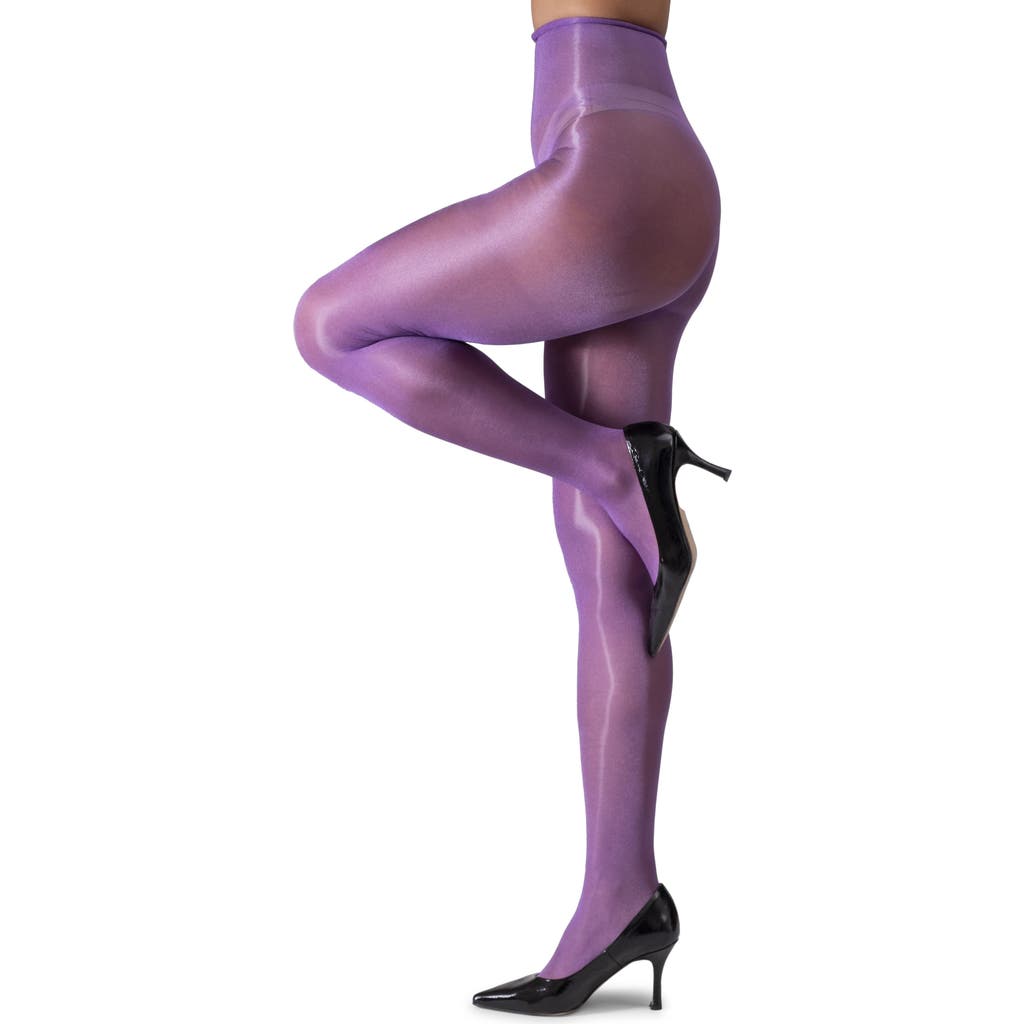 Lechery ® Lustrous Silky Shiny 20 Tights In Purple