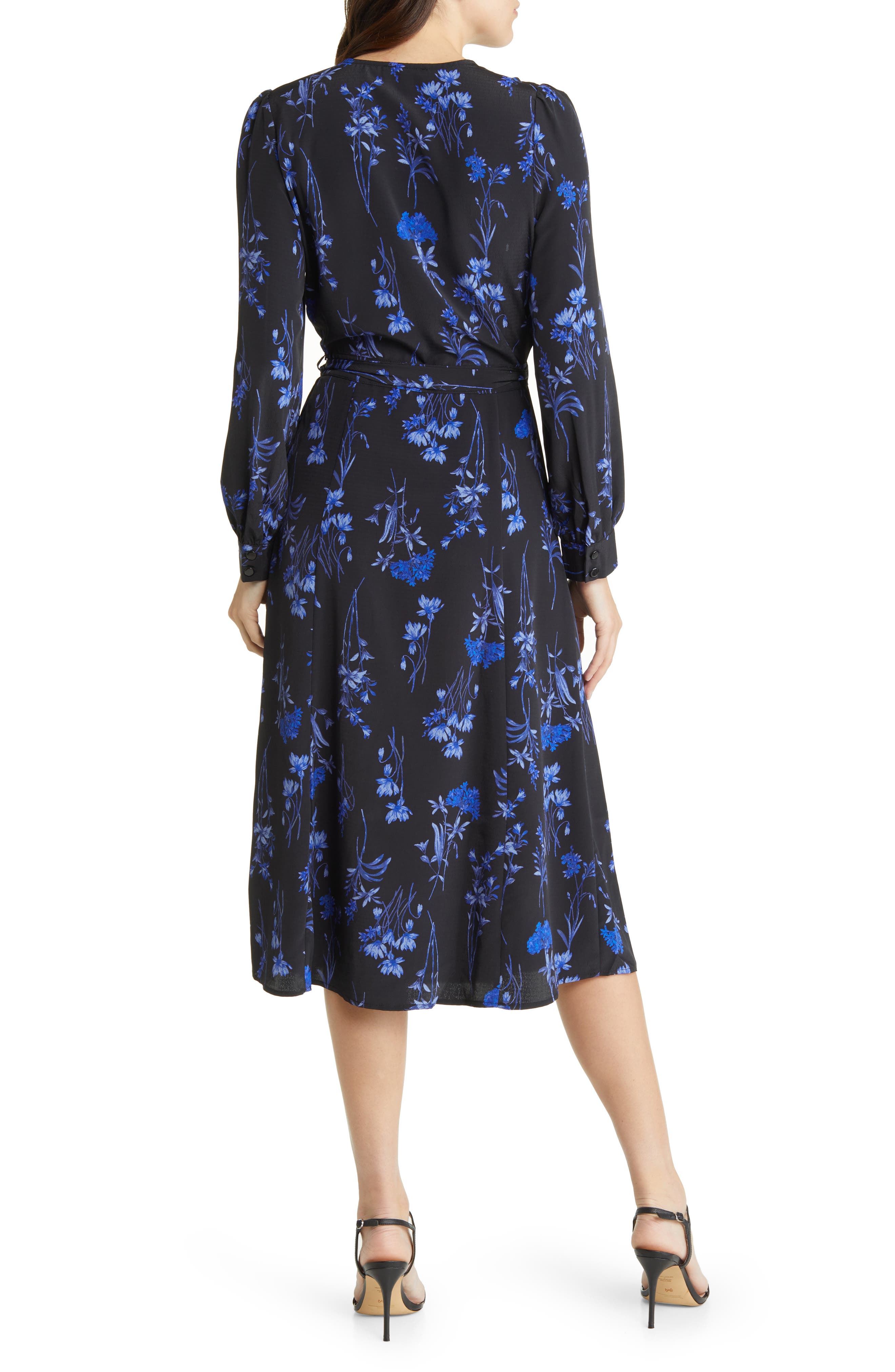Chelsea28 Print Long Sleeve Tie Front Wrap Dress (Women) | Nordstromrack