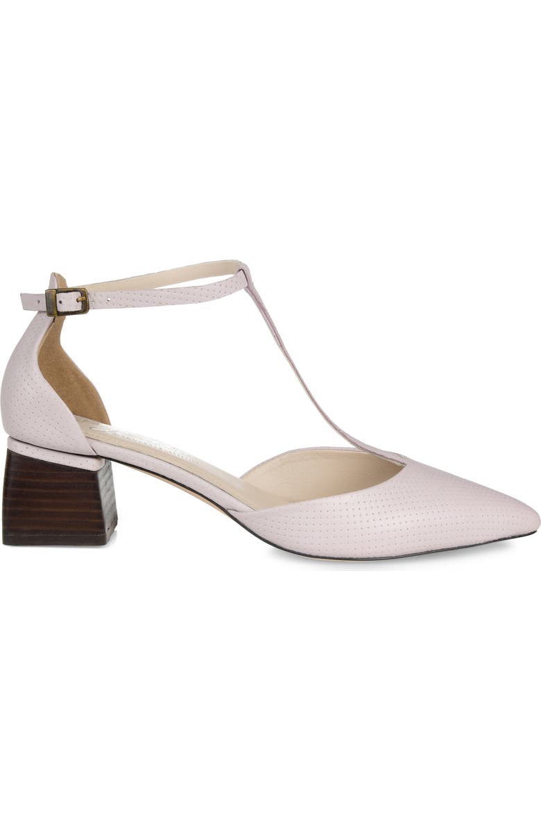 Journee Collection Cameela T-Strap Pointed Toe Pump, Alternate, color, Lilac Leather