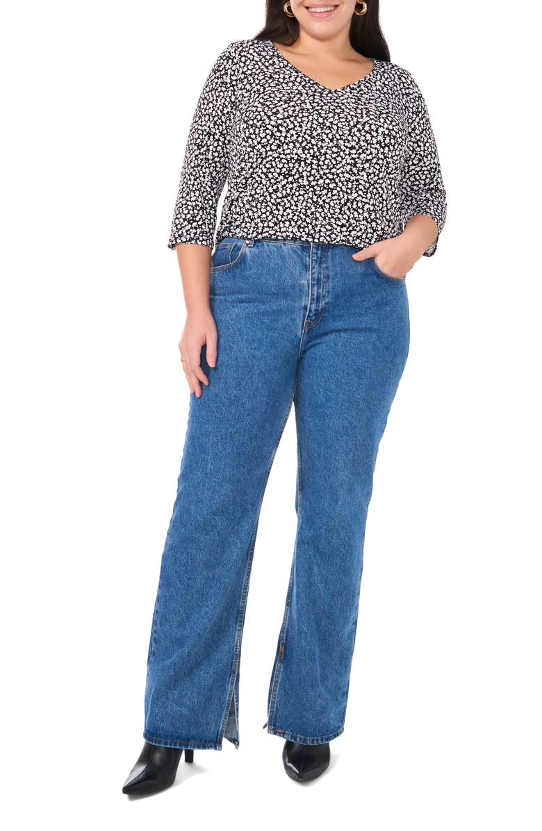 Vince Camuto Floral Print Top, Alternate, color, 