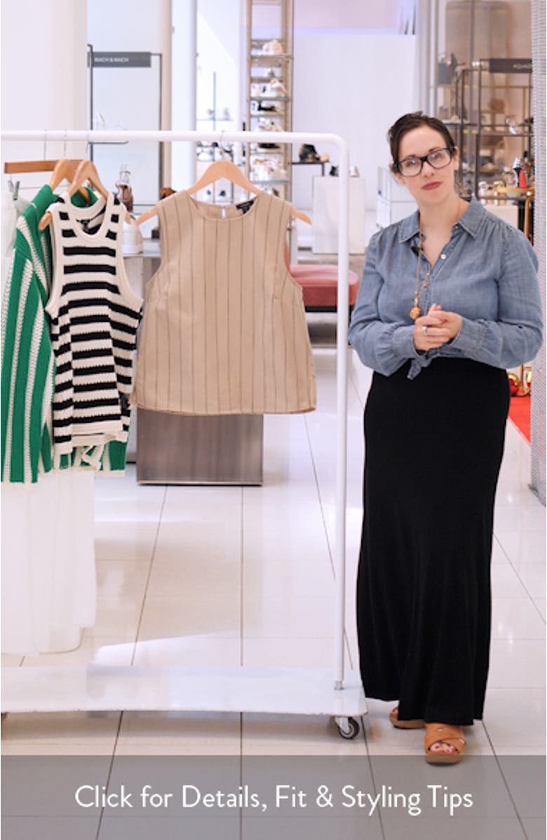 Pinstripe Linen & Cotton Shell, sales video thumbnail