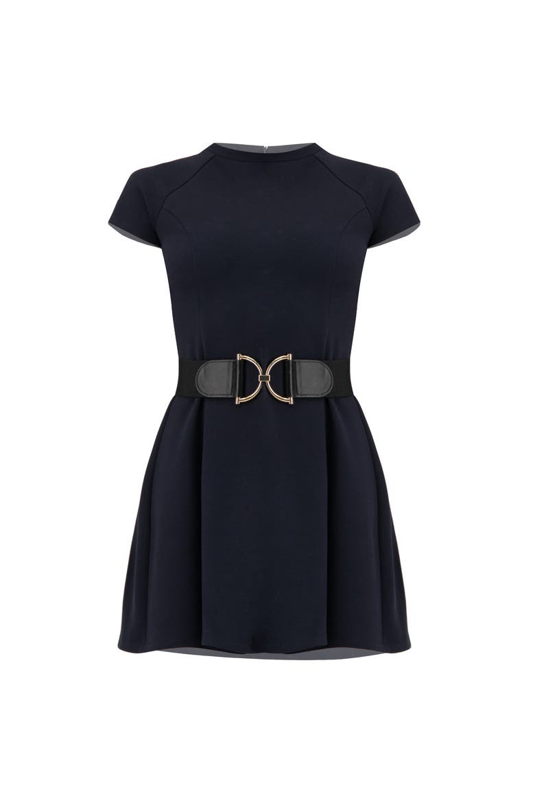 A-Line Short Dress, Alternate, color, Navy Blue
