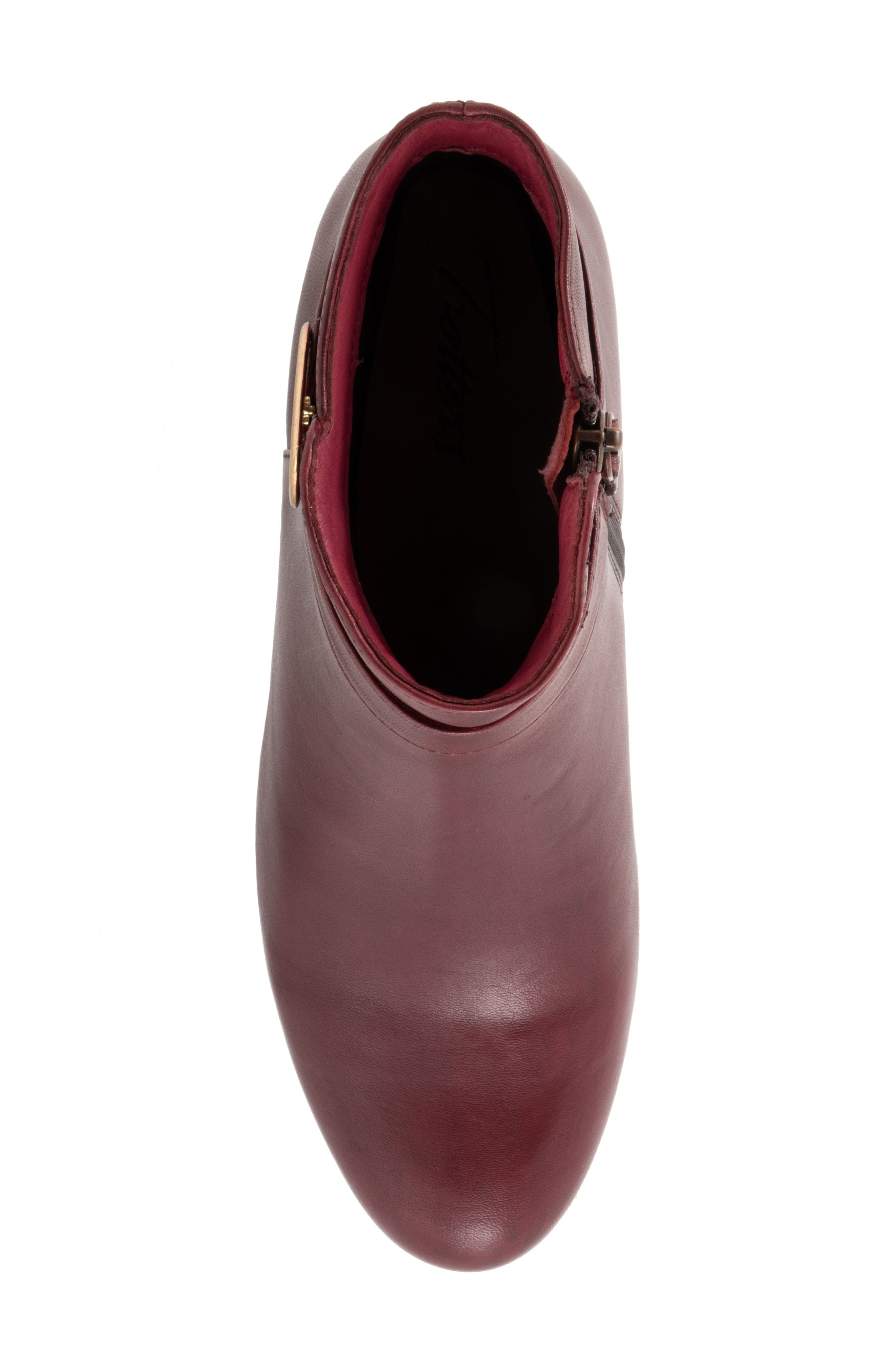 Melody Bootie, Alternate, color, DARK RED