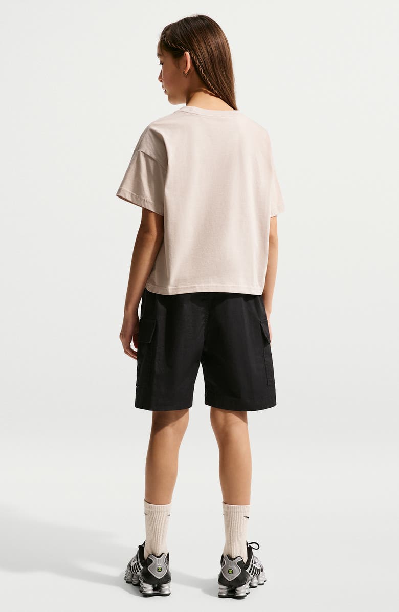 Nike Kids' Sportswear Club Woven Cargo Shorts, Alternate, color, Black/ White