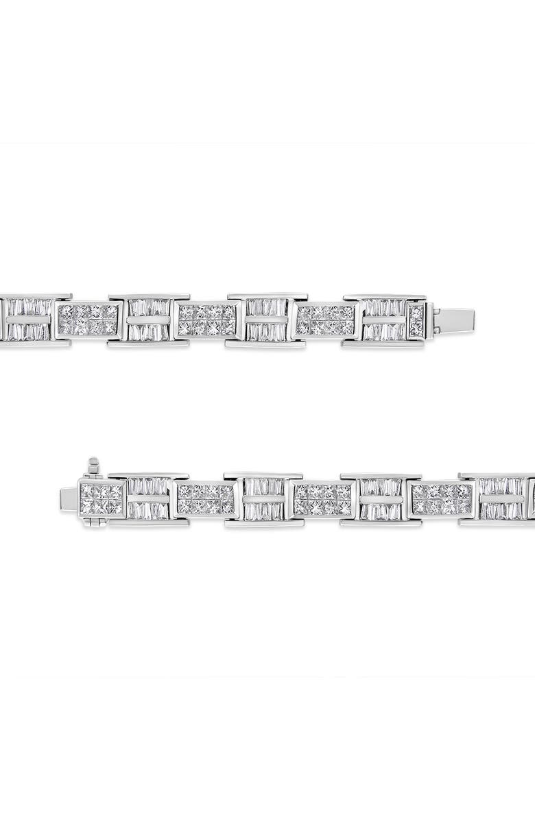 Haus of Brilliance 14K White Gold 10 5/8 Cttw Diamond Panel Link Bracelet - 7" Inches, Alternate, color, White