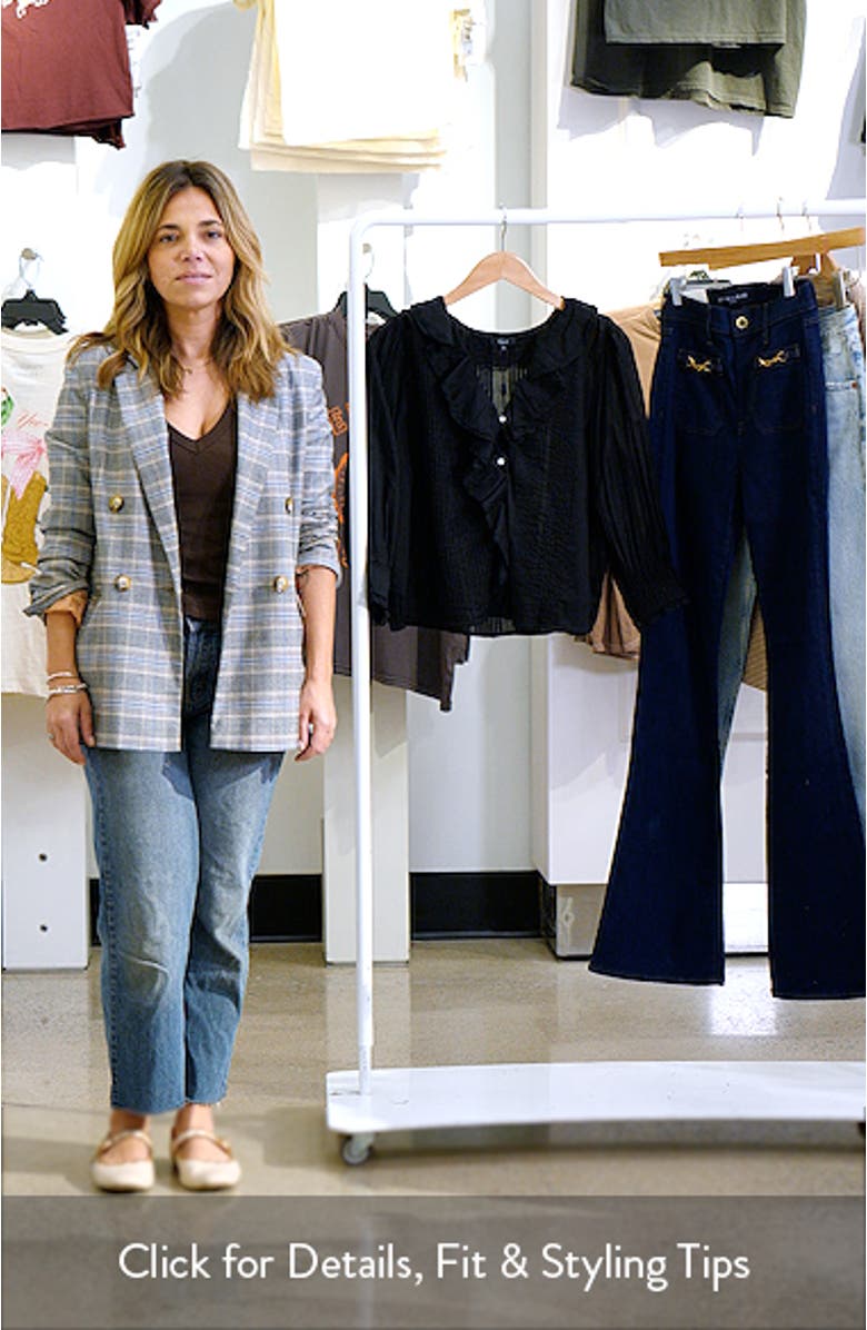 Mare Ruffle Cotton Button-Up Top, sales video thumbnail