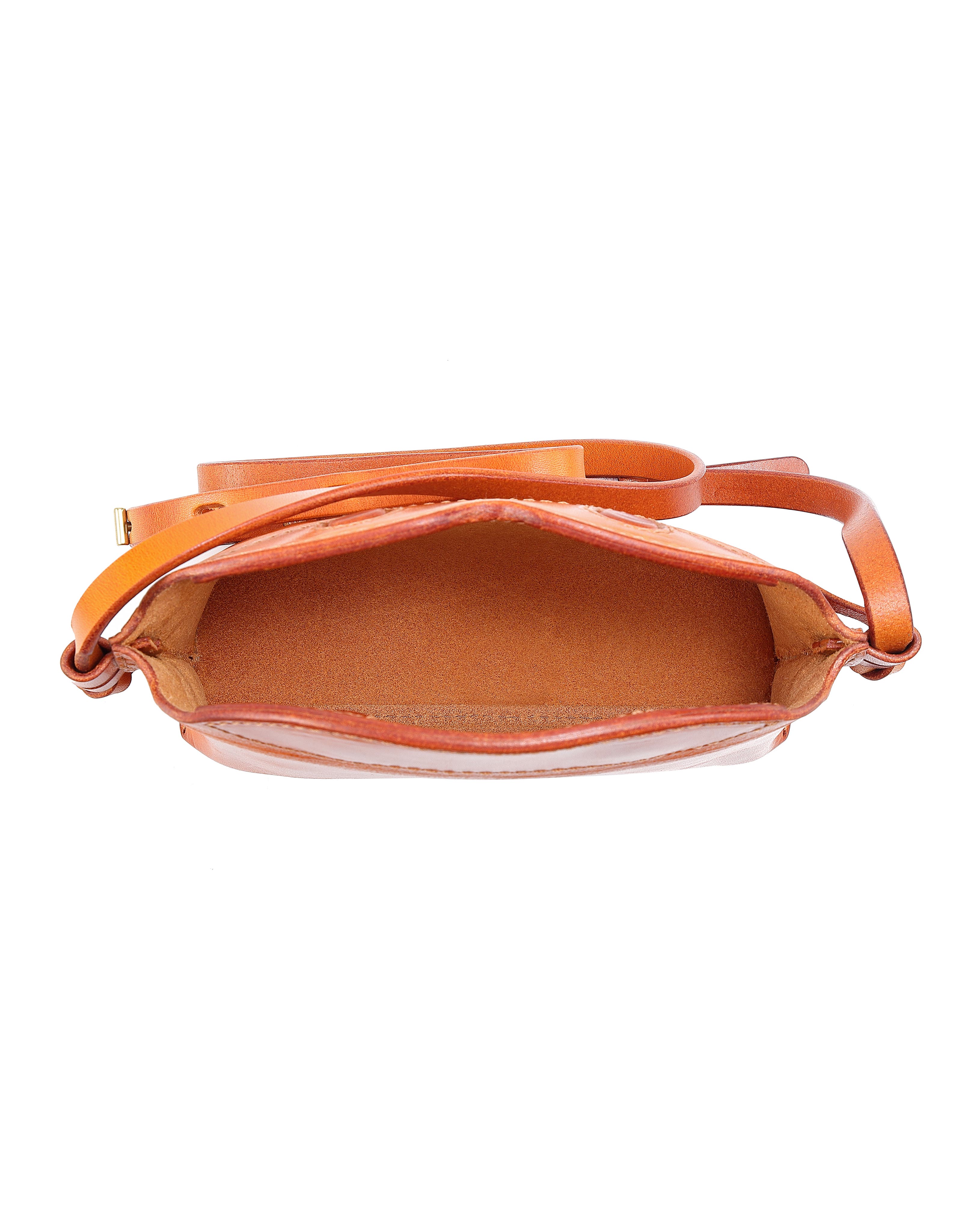 Snapper Genuine Leather Vintage Everyday Crossbody, Alternate, color, Caramel