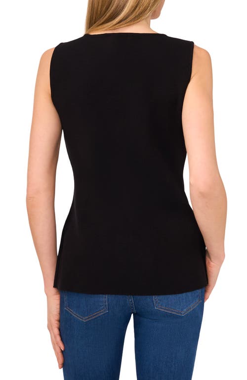 Ted Baker Sleeveless Button-up Shirt In Rich Black