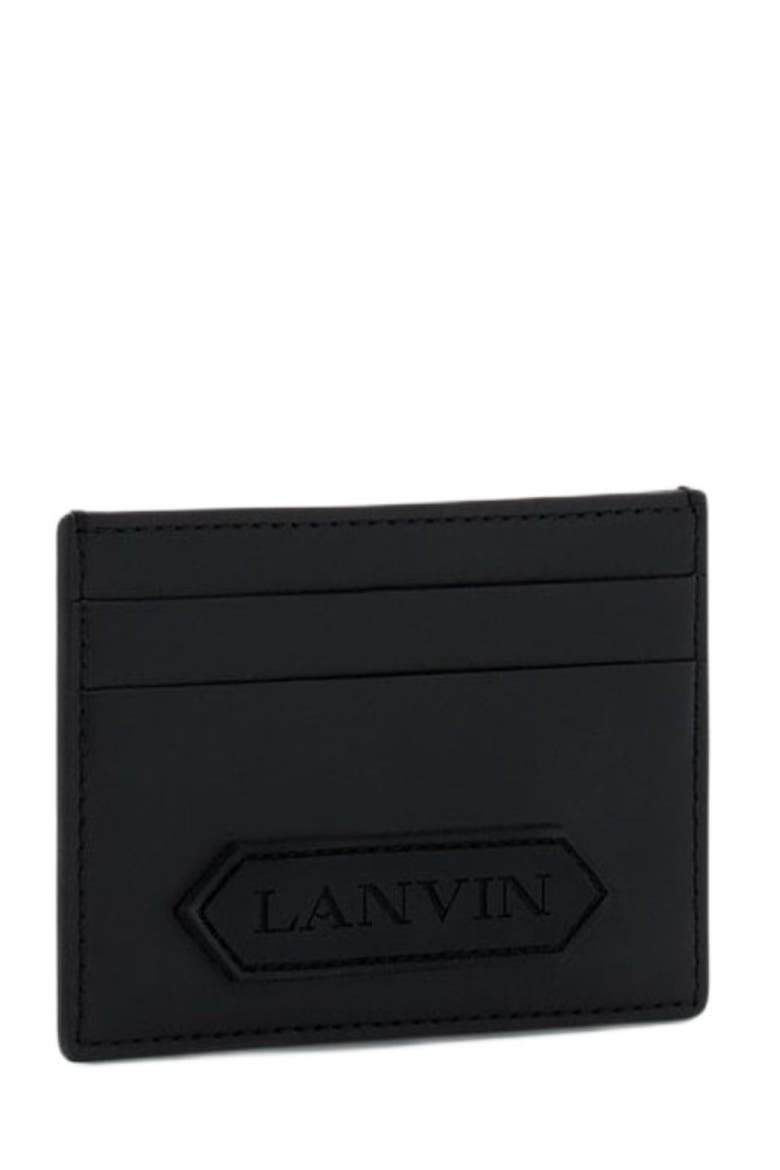 Signature Leather Cardholder, Alternate, color, BLACK