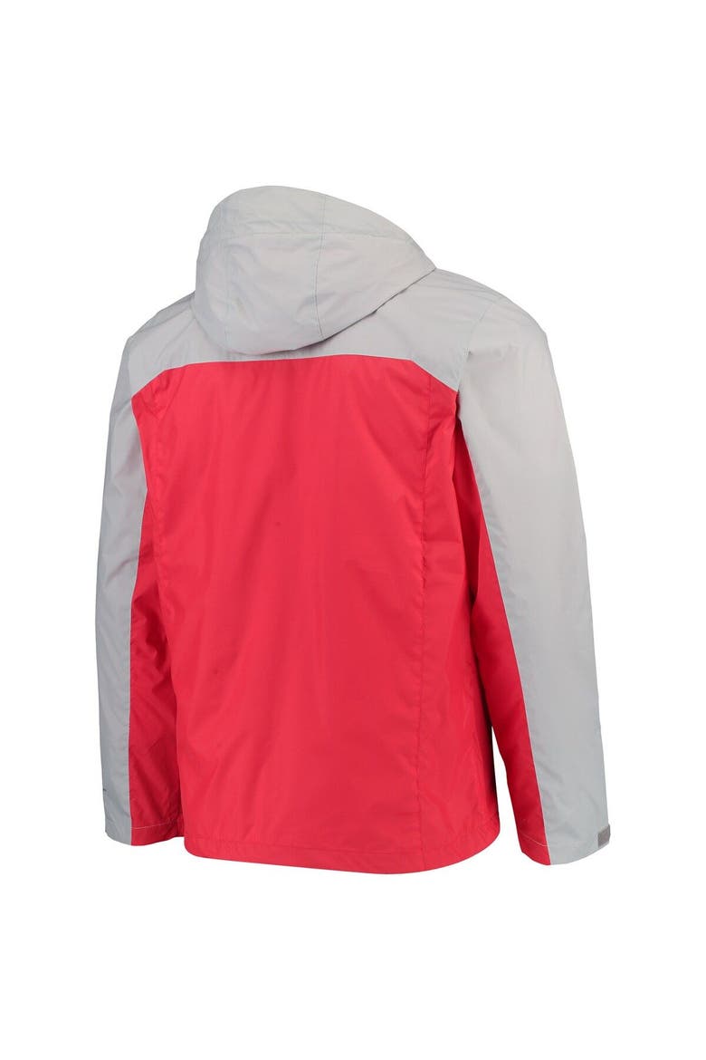 Men's Columbia Gray/Scarlet Nebraska Huskers Glennaker Storm Full-Zip Jacket, Alternate, color, Gray