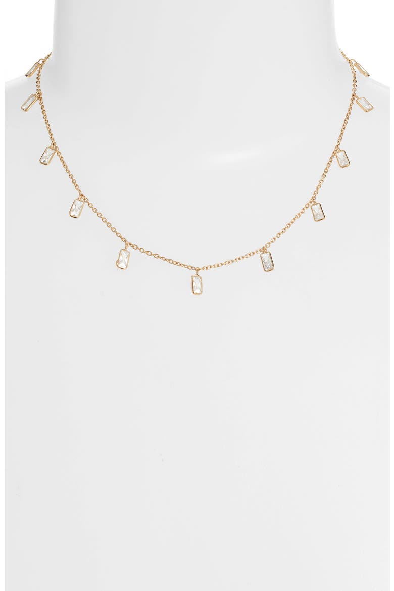 Ezra Necklace, Alternate, color, GOLD/ EMERALD CUT