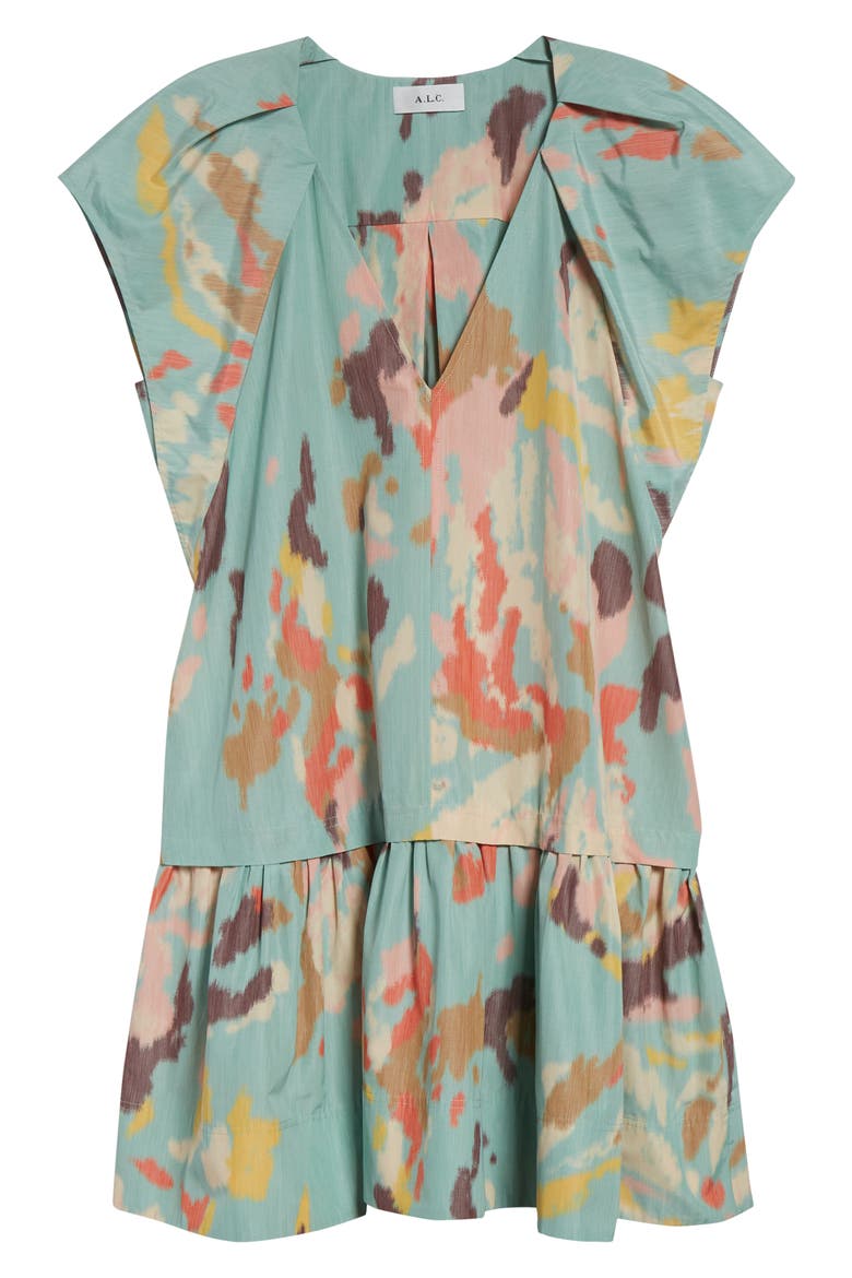 Ember Abstract Print Minidress, Alternate, color, MINT MULTI