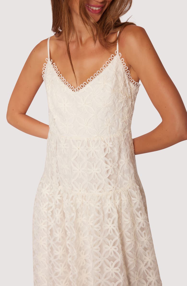 Lost + Wander Magnolia Rev Soutache Midi Dress, Alternate, color, Cream