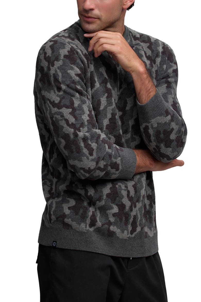 Camo Crewneck Sweatshirt, Alternate, color, GREEN CAMO