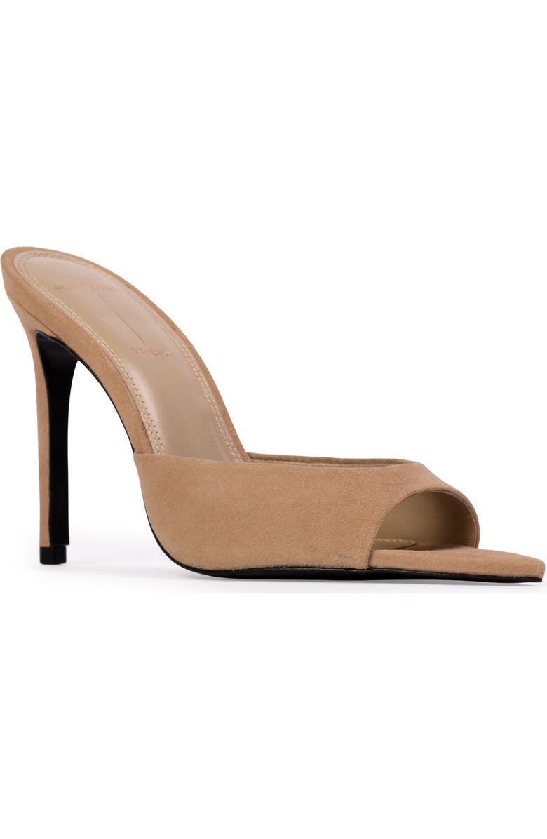 BLACK SUEDE STUDIO Brea Pointed Toe Sandal, Main, color, Sand Suede