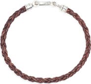 Caputo & Co. Twisted Braid Leather Bracelet