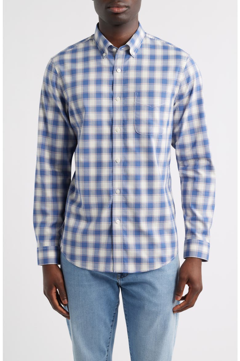 Alex Check Button-Down Shirt, Main, color, BLUE ALEX PLAID