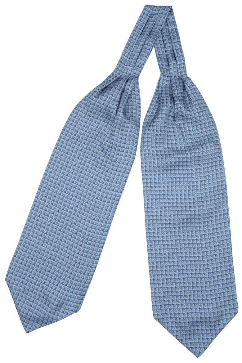 Rinaldo - Silk Ascot Cravat Tie for Men, Alternate, color, Blue