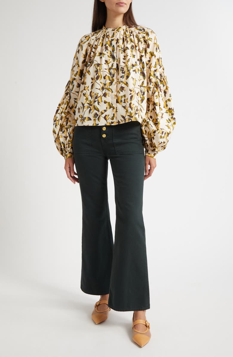 Ulla Johnson Rowena Print Shirt, Alternate, color, Lucent