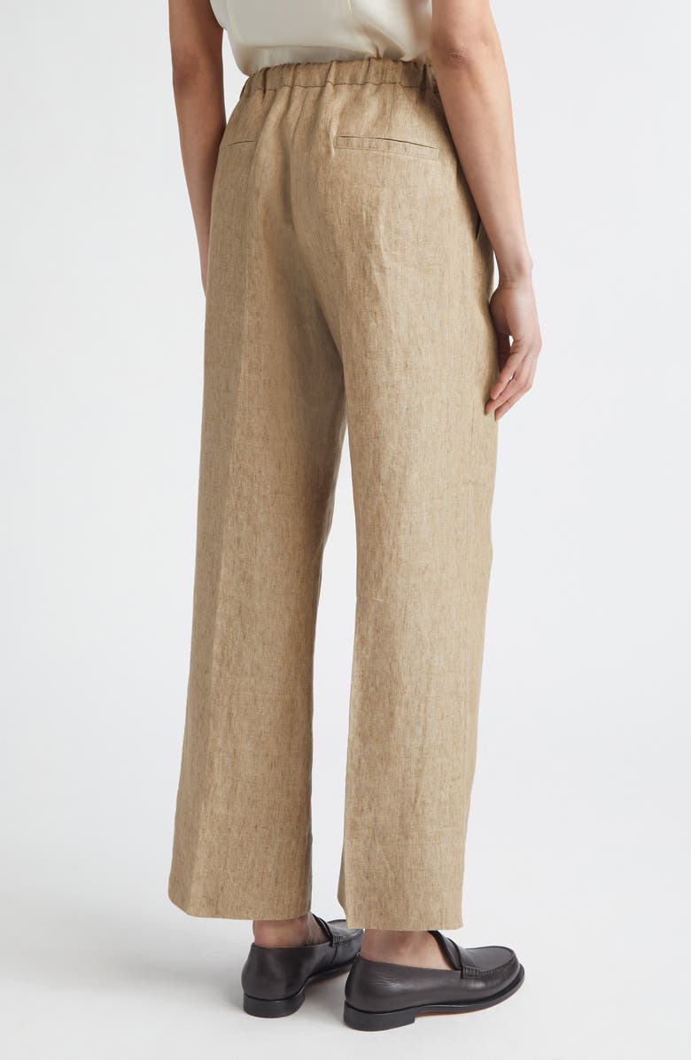 Herno New Linen Water Repellent Drawstring Pants, Alternate, color, Sand