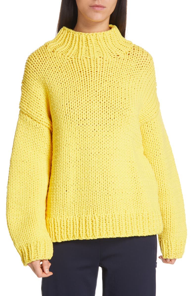 Tory Sport by Tory Burch Tory Sport Chunky Hand Knit Sweater, Main, color, 