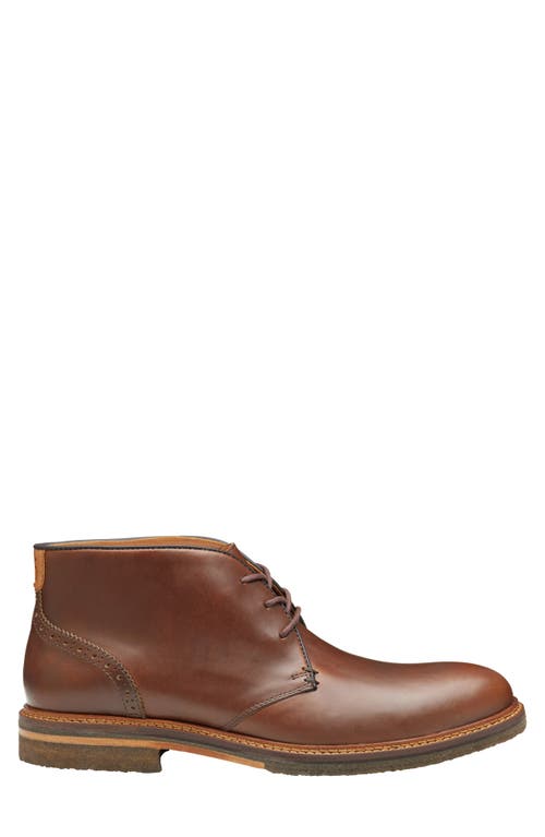 Johnston & Murphy Calder Mens Cushioned Footbed Faux Leather Chukka Boots In Brown