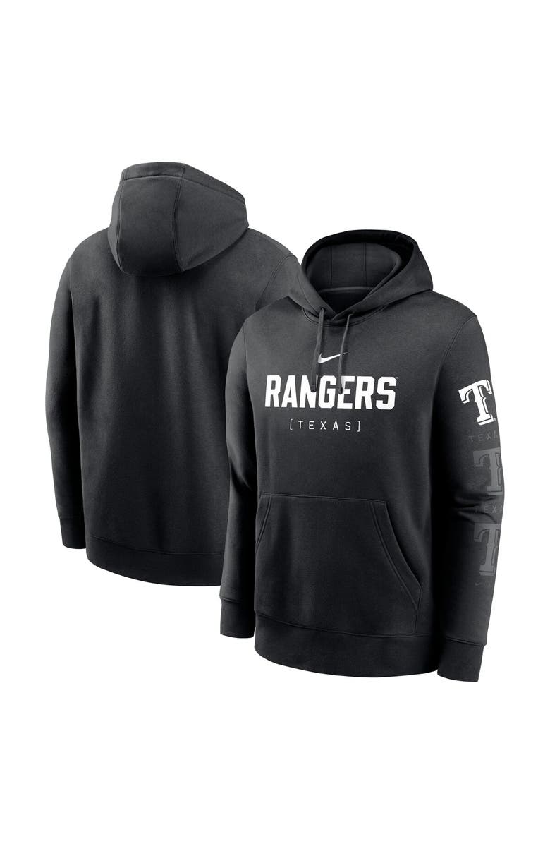 Nike Men's Nike Black Texas Rangers Fashion Club Pullover Hoodie, Main, color, 