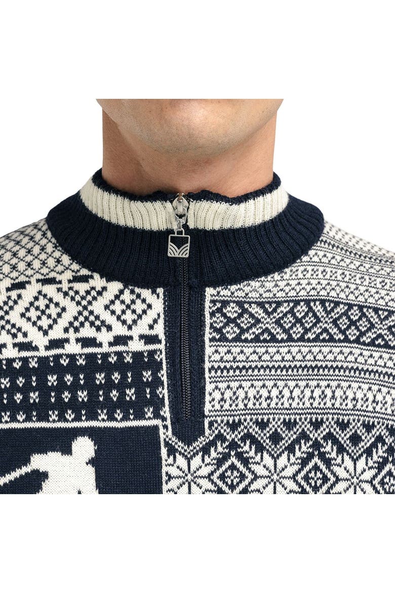 Ol History Sweater - Men's, Alternate, color, Navy/Off White/Raspberry