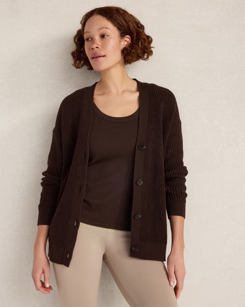 Organic Cotton Shaker Stitch Cardigan