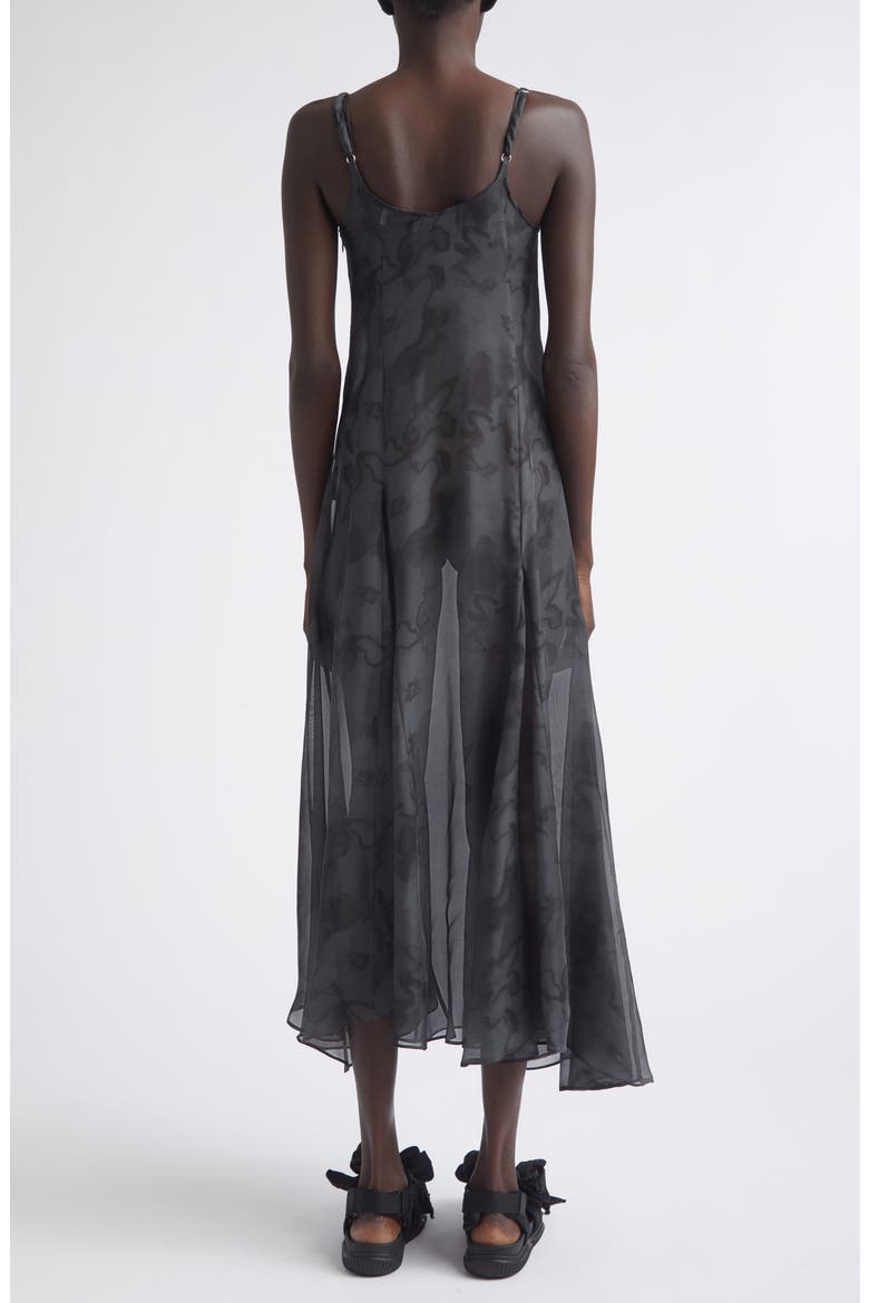 Pamela Sheer Silk Slipdress, Alternate, color, BLACK FLORAL SCRIBBLE