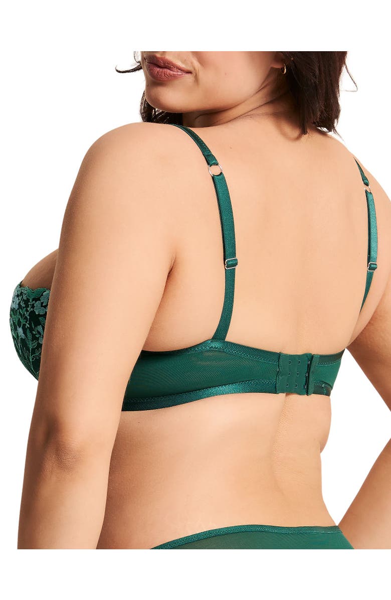 Adore Me Fern Contour Balconette Bra, Alternate, color, Dark Green