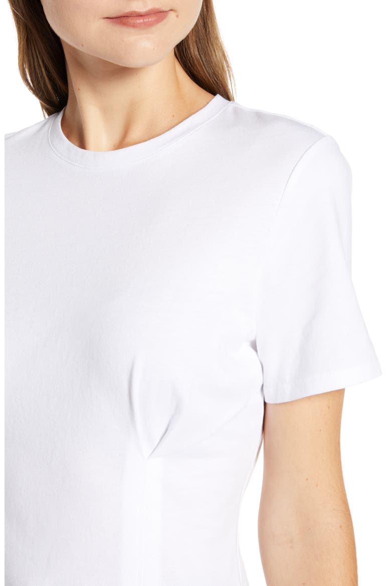 Corset Detail T-Shirt, Alternate, color, WHITE