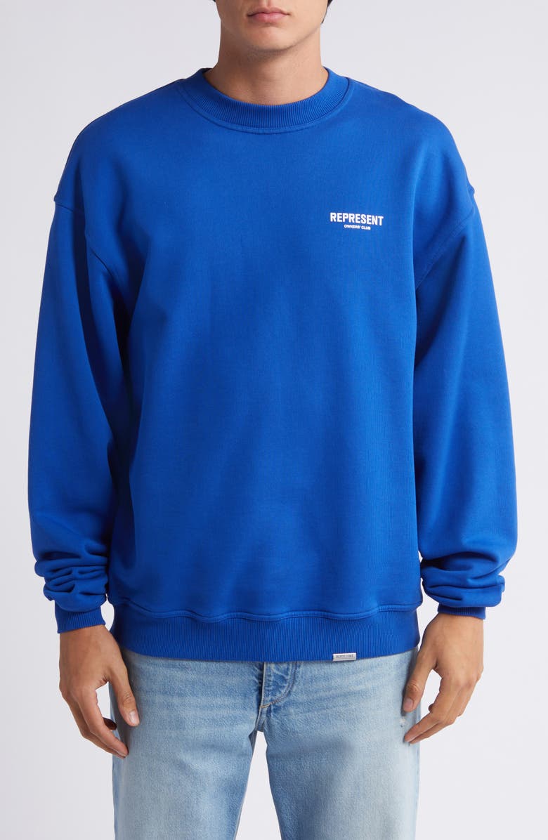 Represent Owners' Club Cotton Logo Graphic Sweatshirt, Main, color,