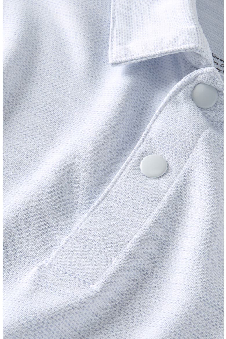 Kids' Mélange Piqué Knit Performance Polo, Alternate, color, BLUE AIR