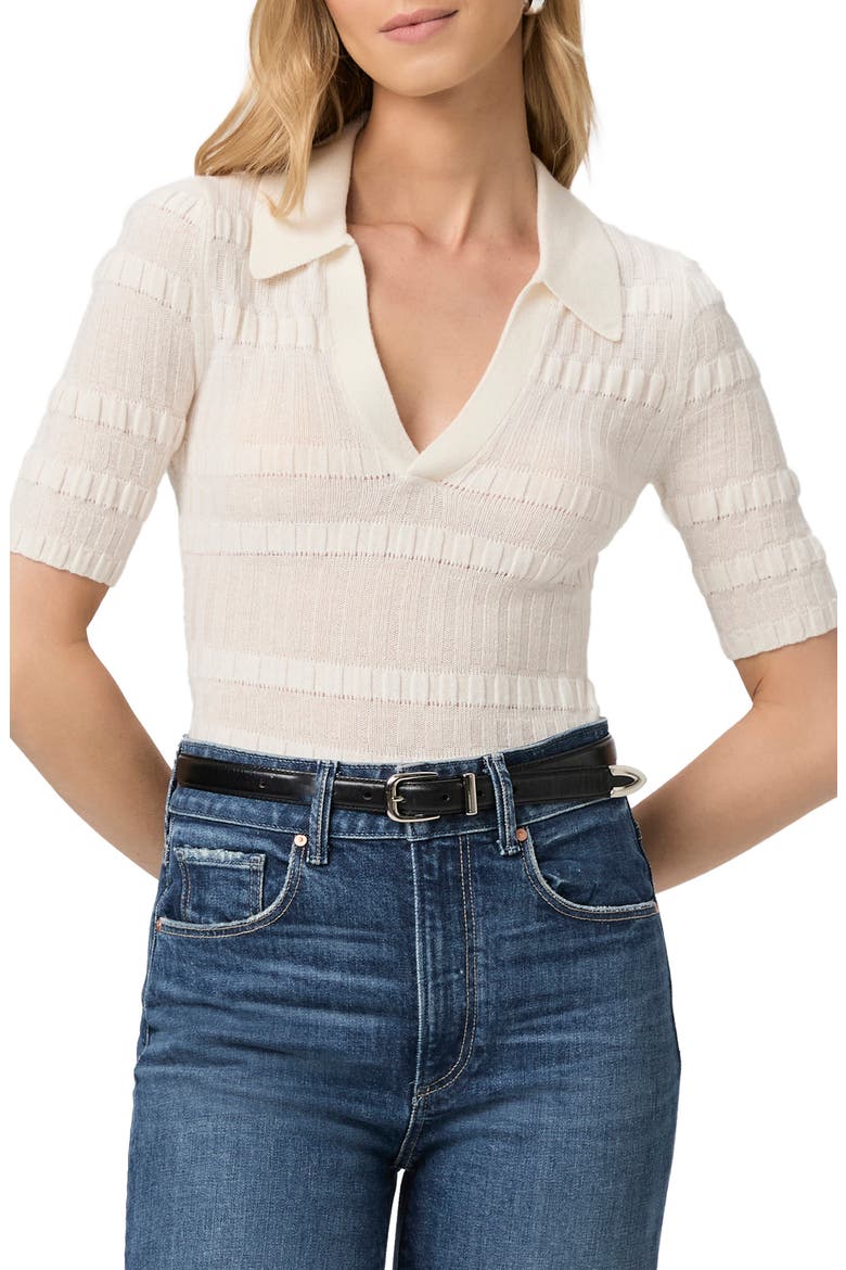 Dune Johnny Collar Knit Top, Main, color, IVORY