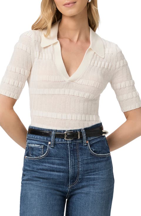 Dune Johnny Collar Knit Top