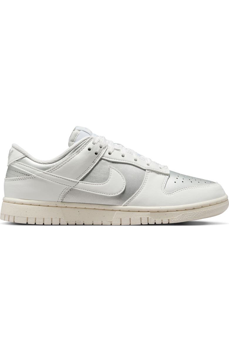 Nike Dunk Low Next Nature Sneaker, Alternate, color, 001 Metplt/Smtwht