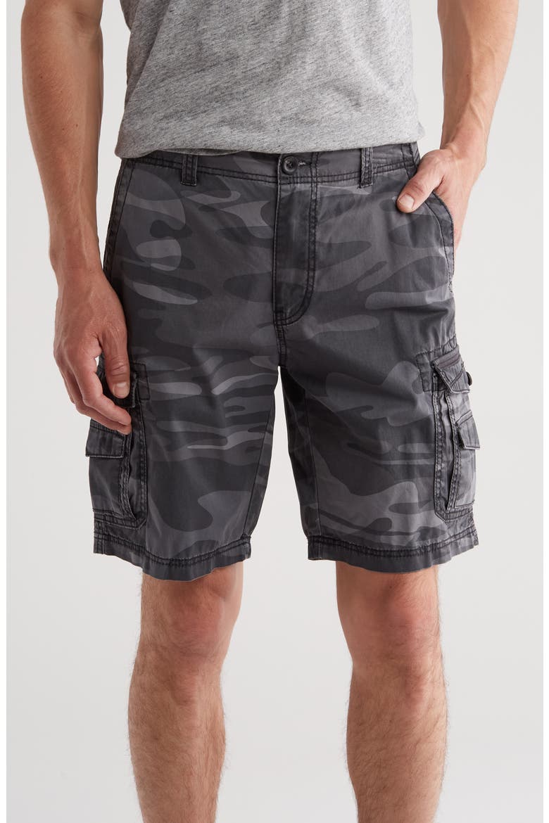 Sedona Cargo Shorts, Main, color, BLACK CAMO
