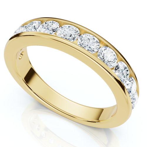 Bliss Diamond 1ct Channel Set Diamond Wedding Ring 14k Gold Or Platinum Lab Grown Ef/vs In Gold