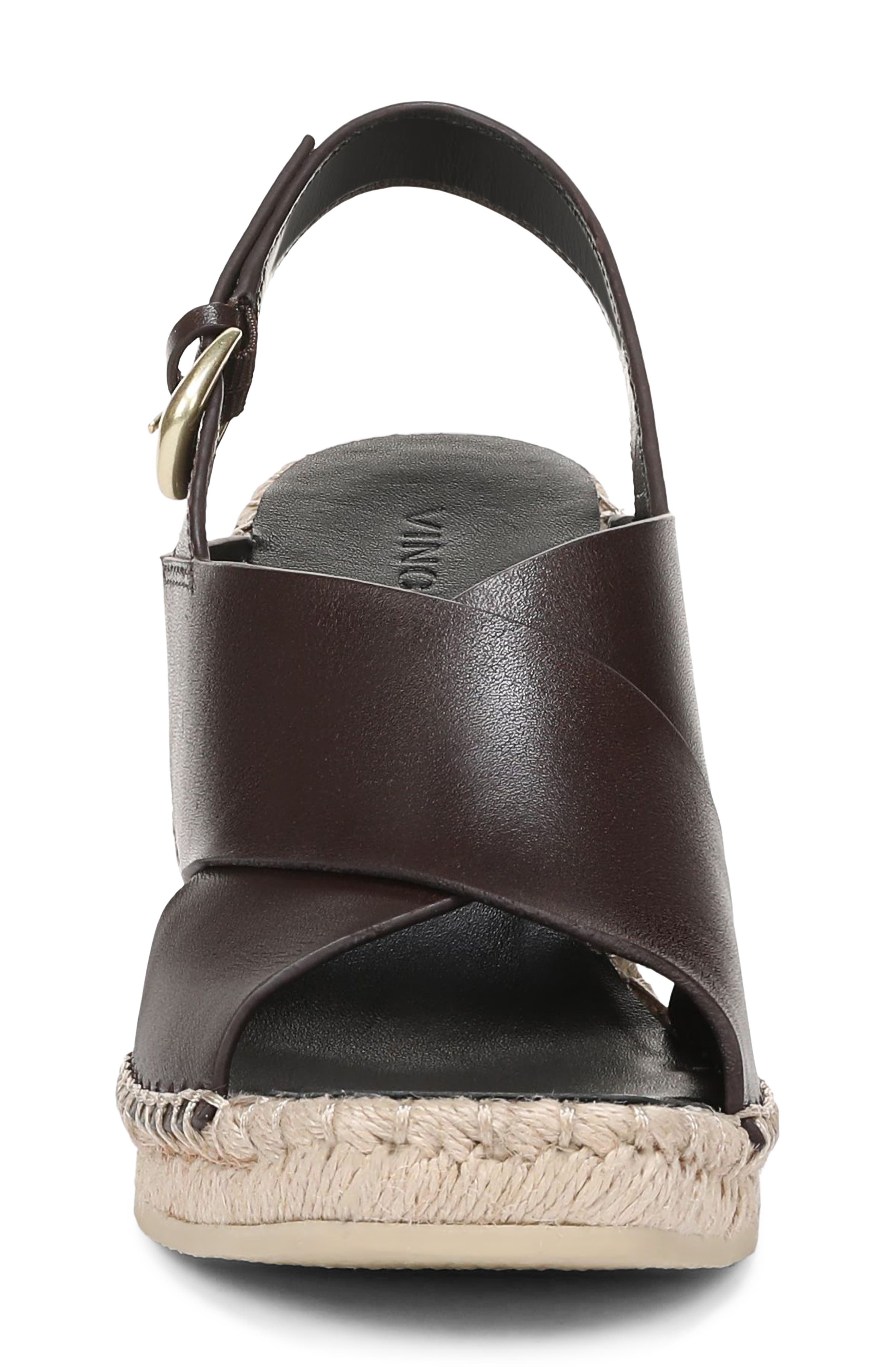 Vince Georgia Espadrille Wedge Sandal, Alternate, color, Ganache