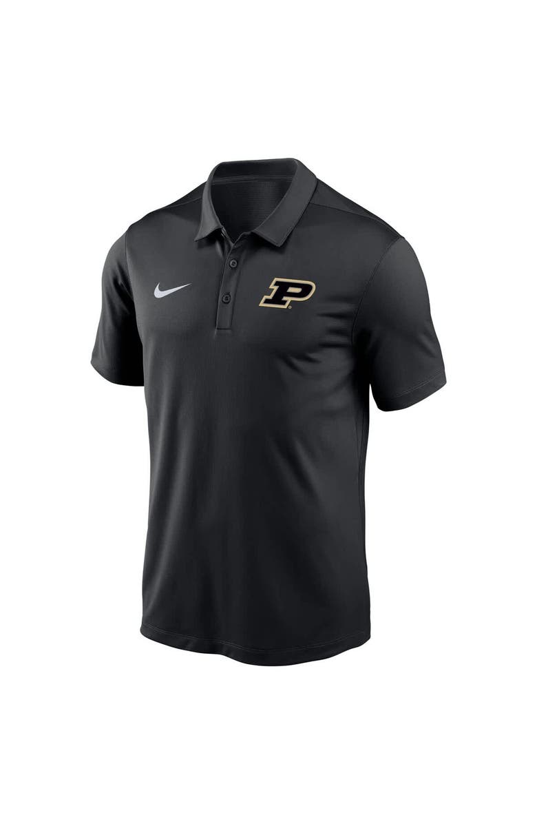 Nike Men's Nike Black Purdue Boilermakers Victory Solid Performance Polo, Alternate, color, 